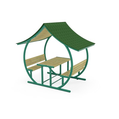 16 PM Roofed Circular Picnic Table